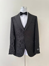 Black Self Print Tuxedo